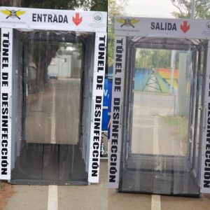Instalan túnel de sanidad en sede regional Policía Nacional
