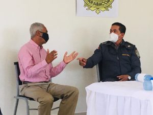 JARABACOA; Se reúnen directivos Consejo Apoyo y Comandante PN