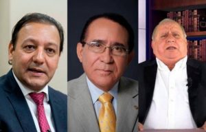 Recuperados del Covid Abel Martínez, Príamo Rodríguez y el doctor Fadul