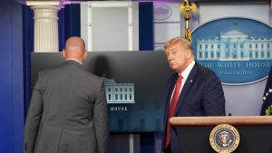 Sacan abruptamente a Trump de área Prensa en Casa Blanca; tras tiroteo Sacan abruptamente a Trump de área Prensa en Casa Blanca; tras tiroteo