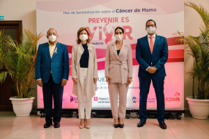 Primera Dama encabeza acto campaña prevención del cáncer de mama