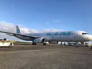 La nueva línea aérea de RD Sky Cana recibe su primer avión Airbus A321