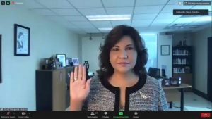 Margarita Cedeño de Fernández jura como nueva diputada del Parlacen