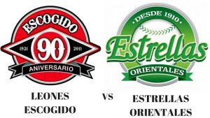Las Estrellas Orientales y Leones del Escogido en mini playoff beisbol de RD