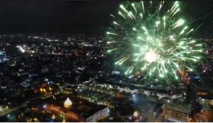 Durante 11 minutos fueron detonados fuegos artificiales en la capital de RD