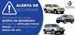 Pro Consumidor alerta sobre fallas en tres modelos de los vehículos Nissan