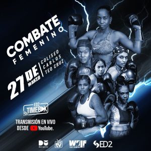 Cartelera de boxeo profesional de mujeres en el Coliseo Teo Cruz