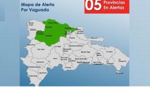 El COE coloca en alerta verde a cinco provincias de la RD ante mal tiempo