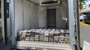 Ocupan 100 paquetes de cocaína en camión y apresan a dos en SDE