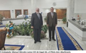 EGIPTO: Embajador dominicano se reúne con CEO de Egypt Air