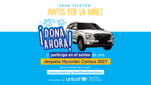 Unicef realizará un teletón en la República Dominicana el 13 de junio