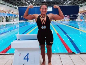 Alejandra Aybar logra dos platas en la Serie Mundial Natación IDM de Berlín