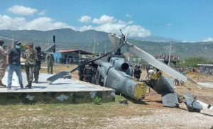 Helicóptero militar dominicano sufre accidente junto a la frontera con Haití