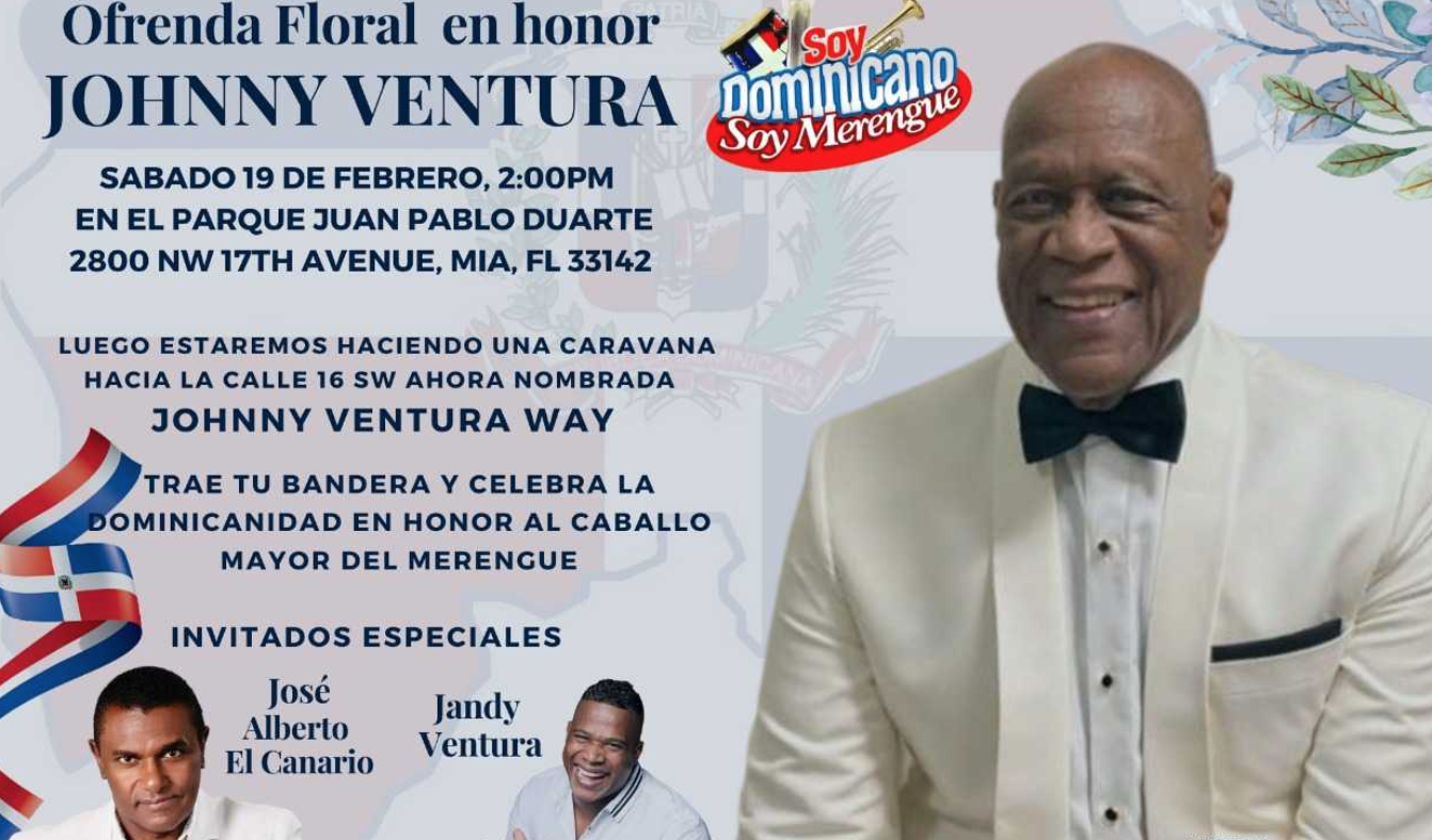 MIAMI: Dominicanos denuncian boicot nombren calle Jhonny Ventura imagen