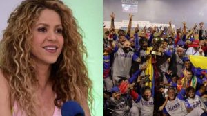Shakira celebra histórico triunfo de los Caimanes de Barranquilla