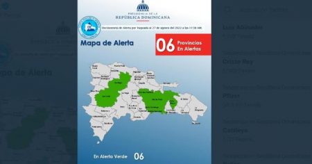 Alertan de nuevo por lluvias en Dominicana debido a una vaguada