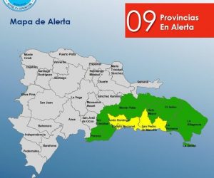 El Distrito Nacional y nueve provincias en alerta por las lluvias