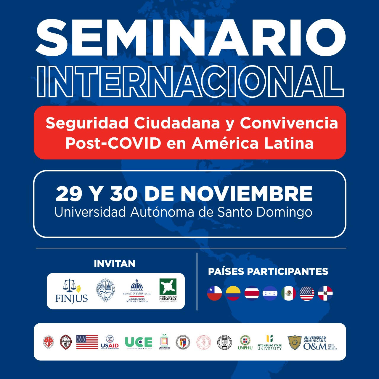 Dominicana será es sede de un Seminario Seguridad Ciudadana imagen