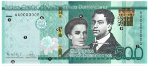 Banco Central emite billetes de RD$500.00, año 2022 con nuevo hilo seguridad