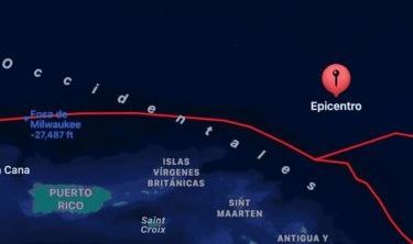 Temblor de magnitud 6.6 al este Puerto Rico; se siente en RD