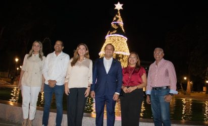 Alcaldía DN ilumina la ciudad con el encendido del árbol navideño