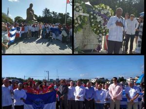 Rosas blancas para José Martí en República Dominicana