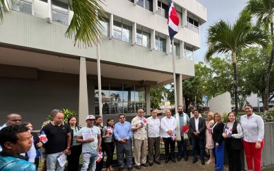 P. RICO: Consulado RD iza bandera en inicio Fiestas Patrias 2024