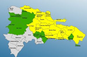 COE mantiene 25 provincias y el Distrito Nacional en alerta por lluvias
