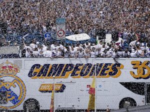Real Madrid festeja otra Copa de Europa en las calles de España