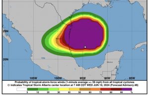 Primera tormenta tropical 2024 se formó en el Golfo de México