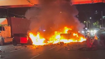 Dos muertos y un herido deja accidente frente Centro Olímpico Dos muertos y un herido deja accidente frente Centro Olímpico