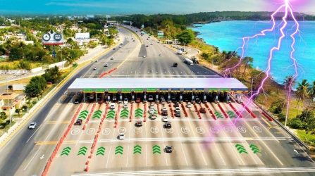 Restablecen peaje Las Américas tras ser afectado por un rayo Restablecen peaje Las Américas tras ser afectado por un rayo