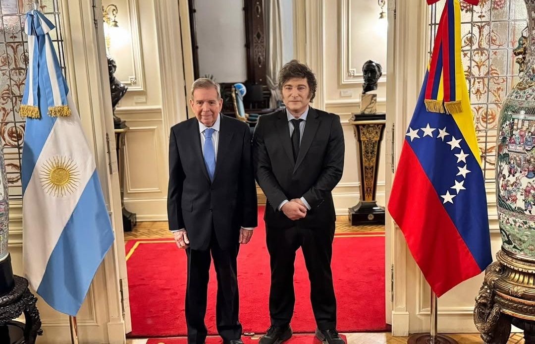 Argentina: Milei recibe Urrutia, venezolanos en calles lo apoyan imagen