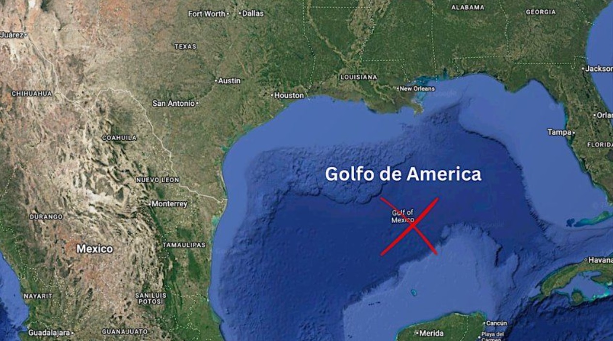 EEUU cambió ya nombre a golfo México por «golfo de América» imagen