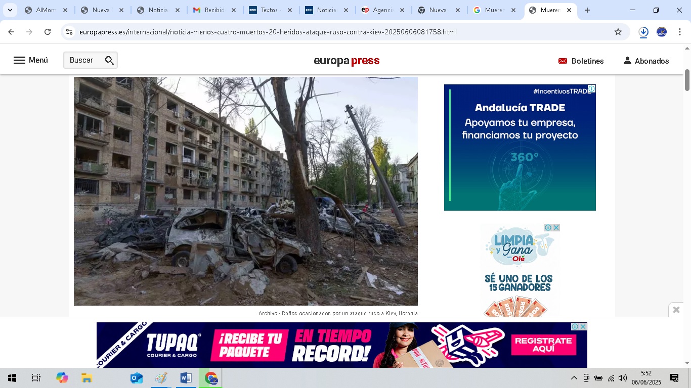 Rusia ataca capital de Ucrania; provoca 3 muertos, 20 heridos imagen