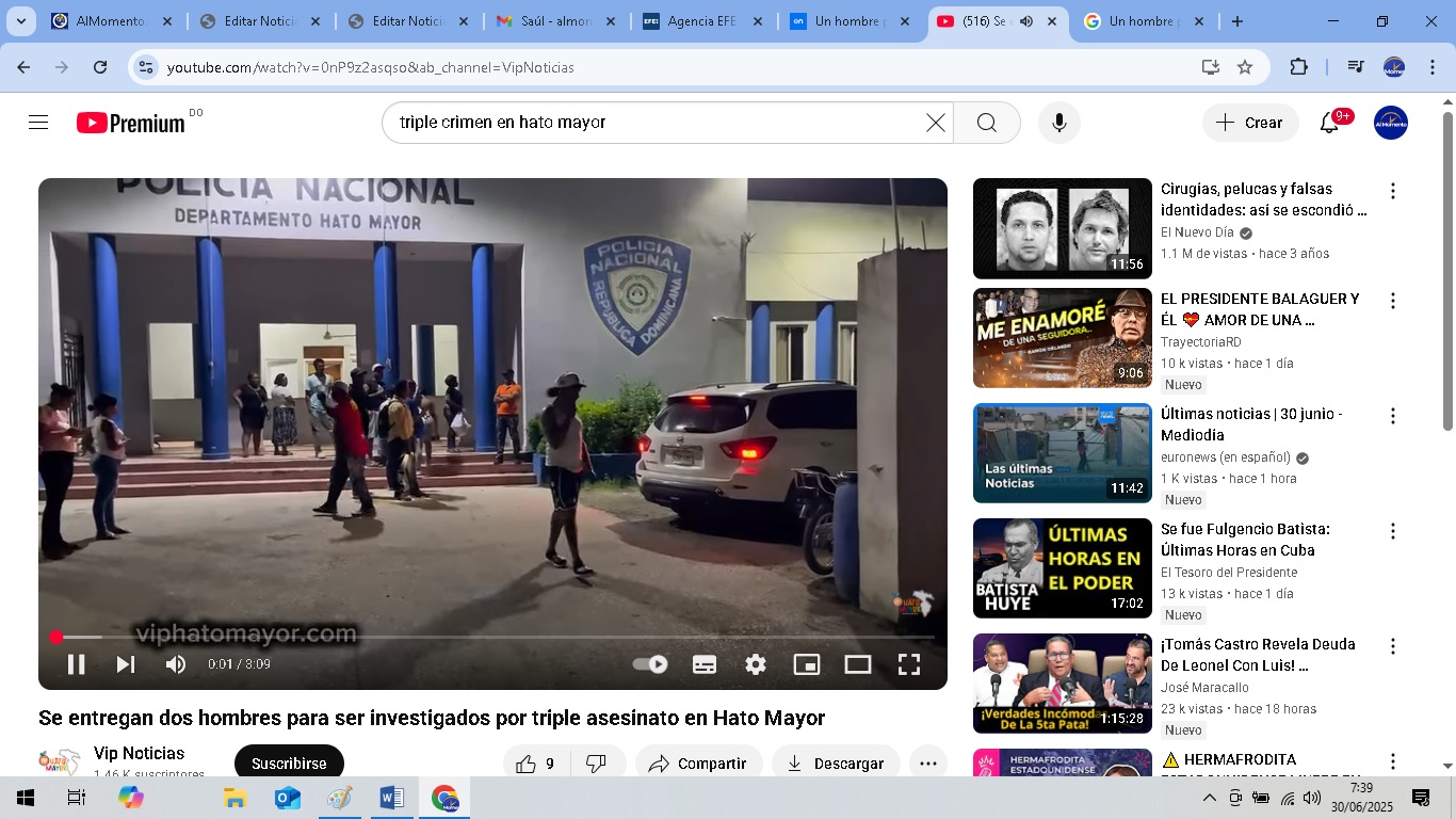 Identificados presuntos autores de triple homicidio Hato Mayor imagen
