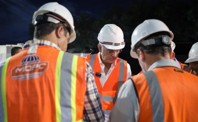 Luis Abinader supervisa  paso a desnivel en la Prolongación 27