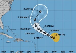 Tormenta Gabrielle avanza hacia el archipiélago Bermudas y PR