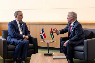 Presidente Abinader trata con el Rey de Jordania temas comunes Presidente Abinader trata con el Rey de Jordania temas comunes