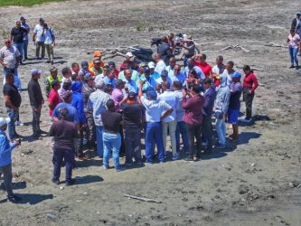 INDRHI y Comisión del Senado evalúan daños laguna Barahona INDRHI y Comisión del Senado evalúan daños laguna Barahona