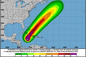 Melissa ahora es categoría 5; seguirá lloviendo en parte RD