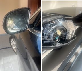 Roban cristales retrovisores a vehículos de lujo en capital RD