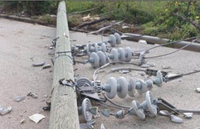 Derribo de 7 postes deja 4 mil sin luz en zona Villa Altagracia Derribo de 7 postes deja 4 mil sin luz en zona Villa Altagracia