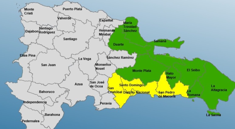 INDOMET amplía 27 provincias en alerta por vaguada en la RD