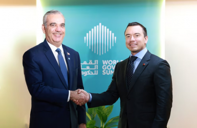 DUBAI: Luis Abinader se reúne con el presidente de Ecuador