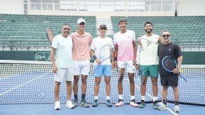 Equipo Copa Davis entrena para enfrentamiento ante Letonia