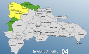 COE coloca cuatro provincias en alerta amarilla y 2 en verde