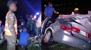 Cuatro muertos en accidente de tránsito en la autopista Duarte