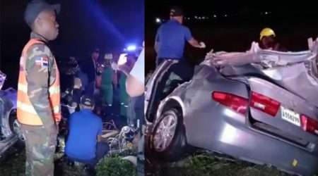 Cuatro muertos en accidente de tránsito en la autopista Duarte