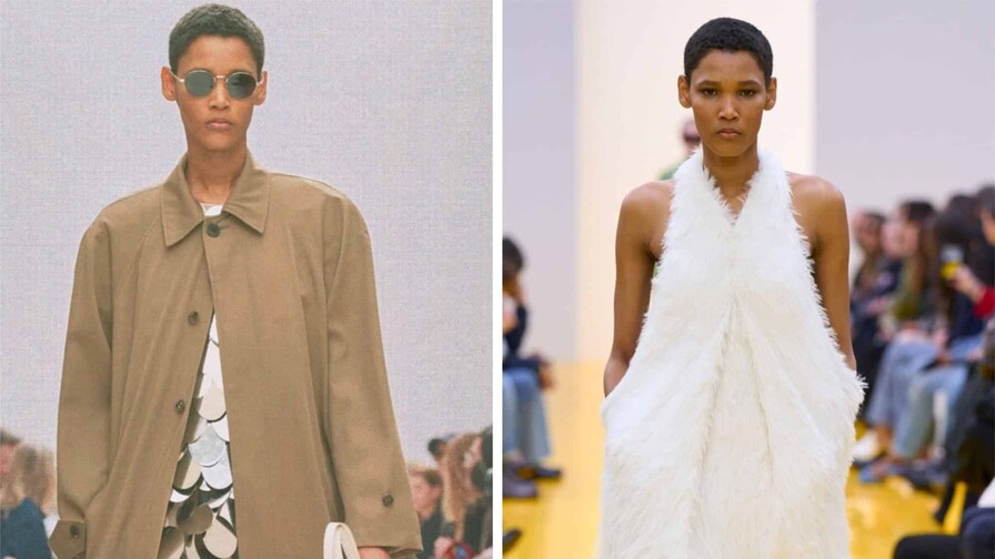 Dominicana Yaina Cuevas debuta en París desfilando para Saint Laurent imagen